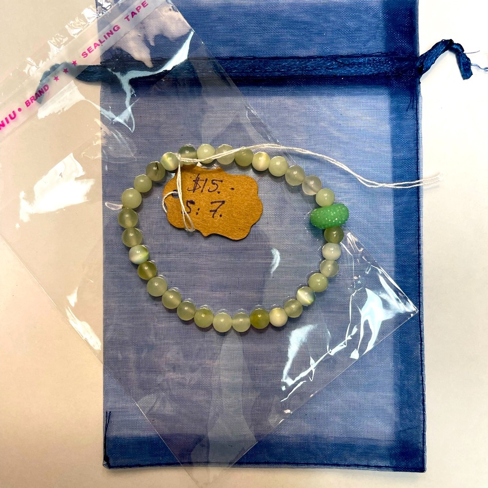 Hand crafted beaded bracelet.